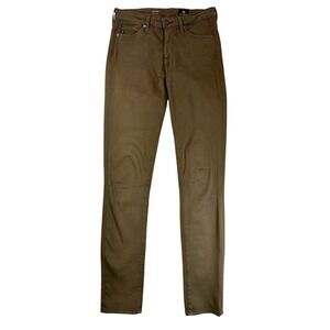 AG Adriano Goldschmied The Prima Pant Women 24R Brown‎ Cigarette Skinny Sateen